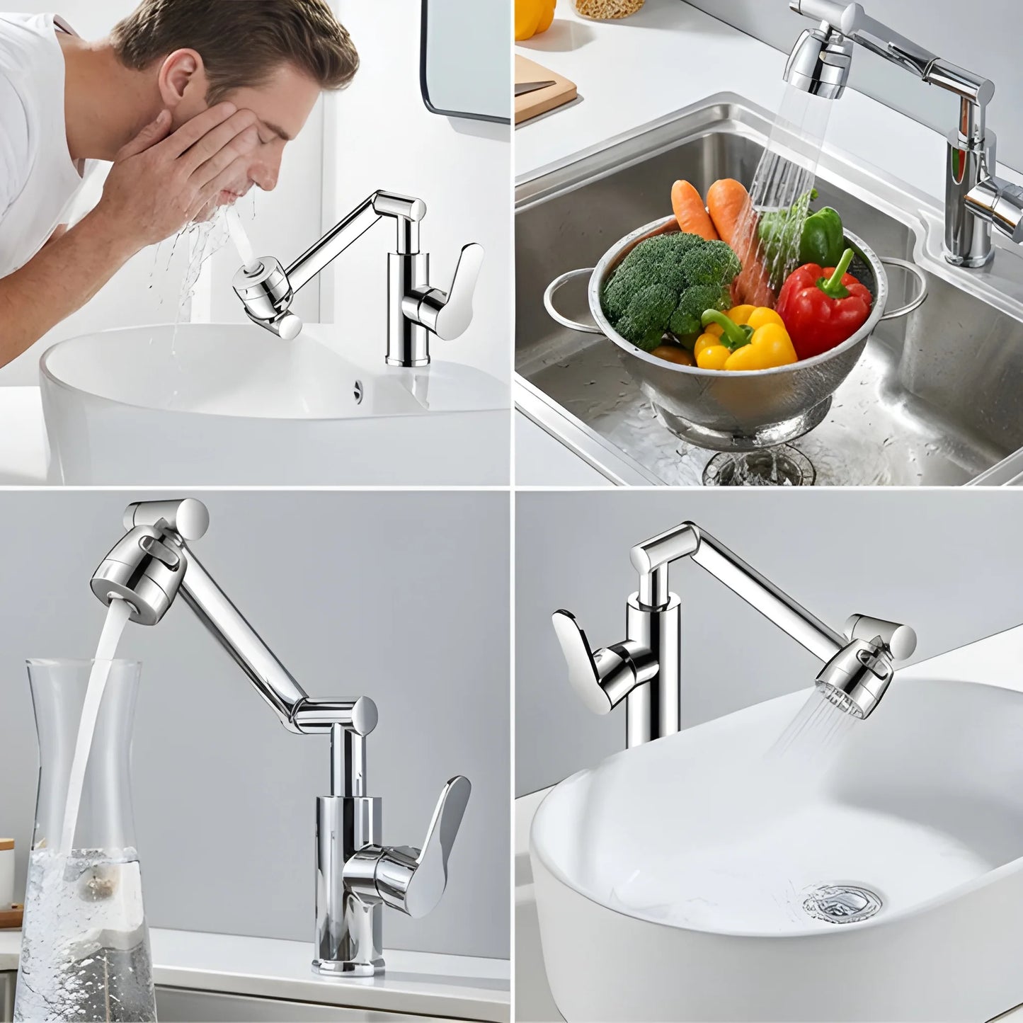 UltraPivot Pro 1080° – Extension de Robinet Pivotante à Double Jet