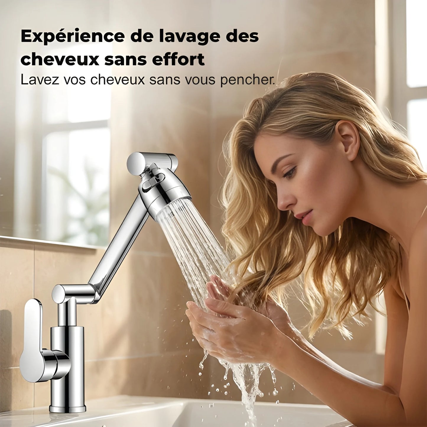 UltraPivot Pro 1080° – Extension de Robinet Pivotante à Double Jet